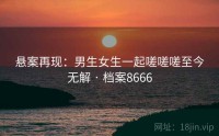 悬案再现：男生女生一起嗟嗟嗟至今无解 · 档案8666