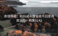 奇怪传闻：妈妈说今晚爸爸不回家再度出现 · 档案6143
